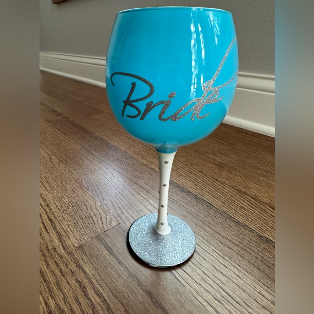 Bride never been used wine glass